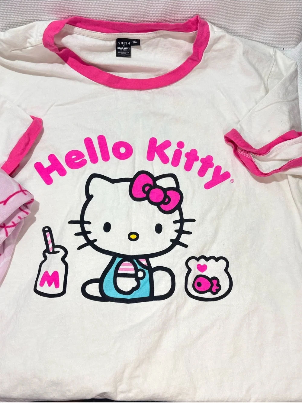 Sanrio Hello Kitty Pink & White Pajama Set